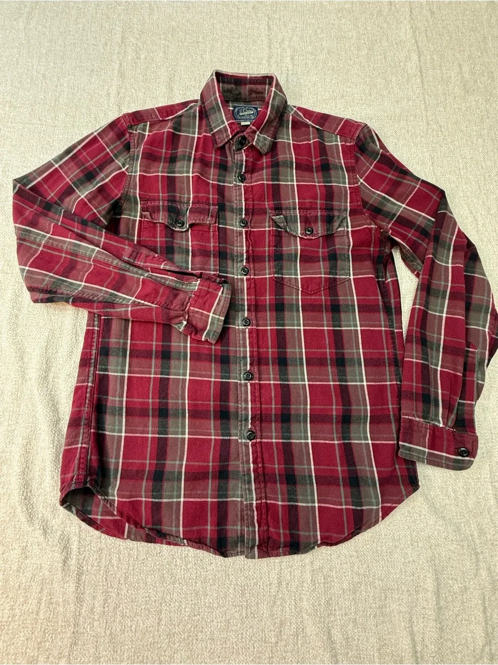 J. Crew Red and Black Plaid Button-Down Shirt